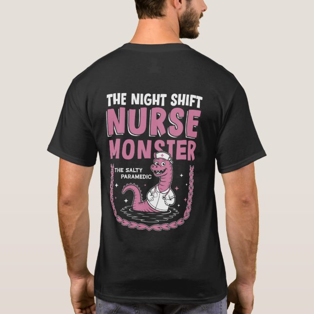 Das Night Shift Nurse Monster T-Shirt (Rückseite)