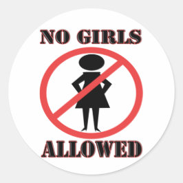 Das No Symbol Piktogramm No Girls erlaubt Quadratischer Aufkleber