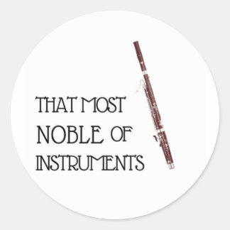 Das Noble der Instrumente - Bassoon Aufkleber