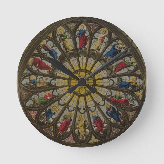 Das Nordfenster, Platte D von der Westminster Abte Runde Wanduhr (Vorderseite)