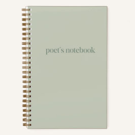 Das Notebook von Sage Green Poet | Monogramm Notizbuch