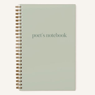 Das Notebook von Sage Green Poet   Monogramm Notizbuch