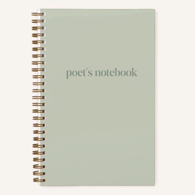 Das Notebook von Sage Green Poet | Monogramm Notizbuch (Vorderseite)
