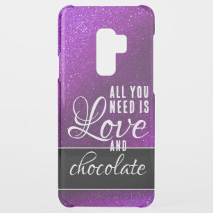 Das Nötige ist Liebe Schokolade Glitzer Uncommon Samsung Galaxy S9 Plus Hülle