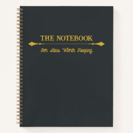 Das Notizbuch | Minimalistischer Charcoal-Gold-Jou