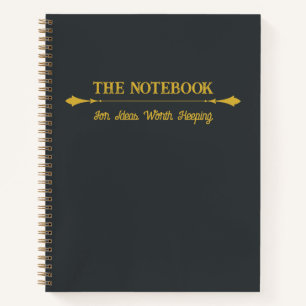 Das Notizbuch Minimalistischer Charcoal-Gold-Jou