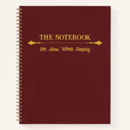 Das Notizbuch | Minimalistisches Burgunder Gold Jo
