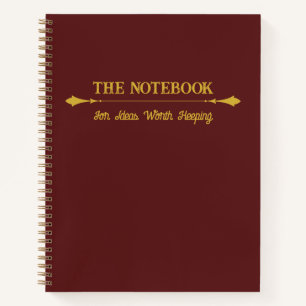 Das Notizbuch   Minimalistisches Burgunder Gold Jo