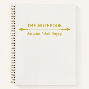 Das Notizbuch   Minimalistisches Elfenbein-Gold-Ta