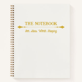 Das Notizbuch | Minimalistisches Elfenbein-Gold-Ta