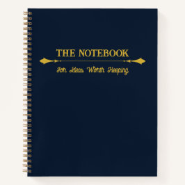 Das Notizbuch | Minimalistisches Navy Blau Gold Jo