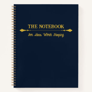 Das Notizbuch   Minimalistisches Navy Blau Gold Jo