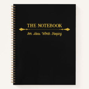 Das Notizbuch Minimalistisches Schwarz-Gold-Jour