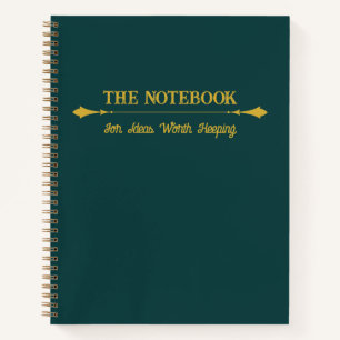 Das Notizbuch Minimalistisches Smaragd-Gold-Tage