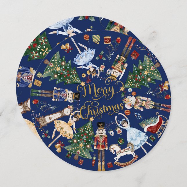 Das Nutcracker Ballet Vintag frohe Weihnachten (Vorne/Hinten)