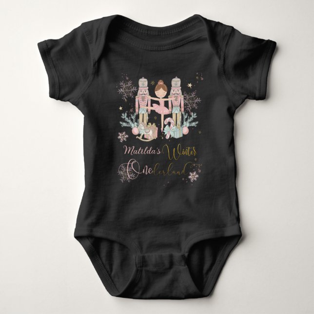 Das Nutcracker Weihnachtsballett Winter Onederland Baby Strampler (Vorderseite)