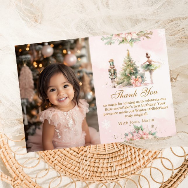 Das Nutcracker Winter Onederland Foto Vielen Dank Einladung (Von Creator hochgeladen)