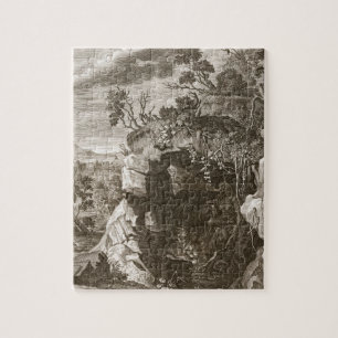 Das Nymphen-Echo geändert in Ton, 1731 (Stich Puzzle