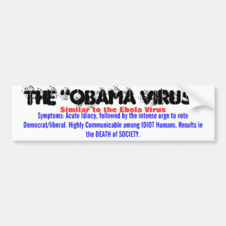 Das "OBAMA-VIRUS", ähnlich dem Ebola Virus,… Autoaufkleber