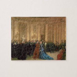 Das Odeon Theater, Paris, 1869 (Öl auf Leinwand) Puzzle