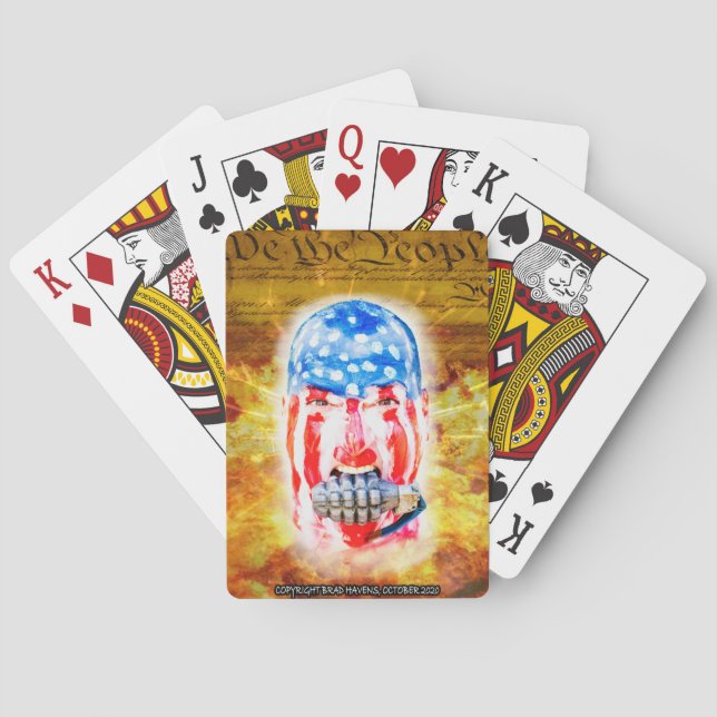 Das offizielle amerikanische Poster-Design auf Spielkarten (Rückseite)