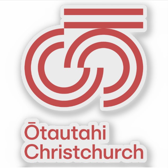 Das offizielle Logo von Christchurch, Neuseeland Aufkleber (Vorderseite)