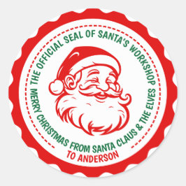 DAS OFFIZIELLE SIEGEL VON SANTA'S WORKSHOP STICKER
