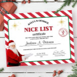 Das Offizielle Zeugnis der Nizza-Liste des Weihnac Poster<br><div class="desc">Das Offizielle Gütesiegel des Weihnachtsmanns</div>