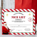 Das Offizielle Zeugnis der Nizza-Liste des Weihnac Poster<br><div class="desc">Das Offizielle Gütesiegel des Weihnachtsmanns</div>