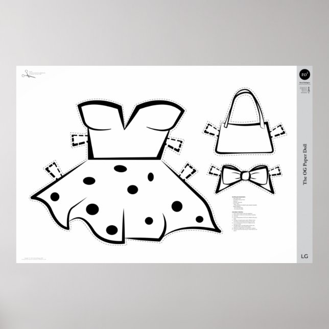 Das OG Paper Doll Kostüm: groß Poster (Vorne)