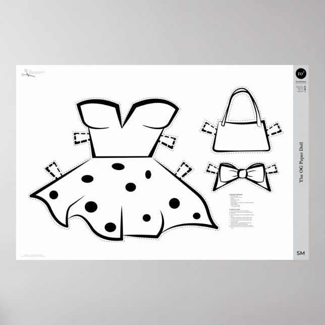 Das OG Paper Doll Kostüm: KLEIN Poster (Vorne)