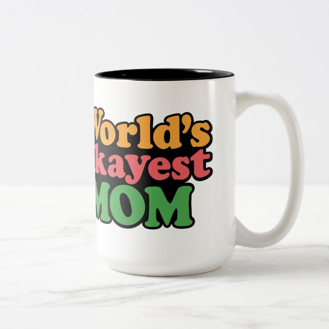 Das Okayest der Welt Mama-Tasse Zweifarbige Tasse (Rechts)