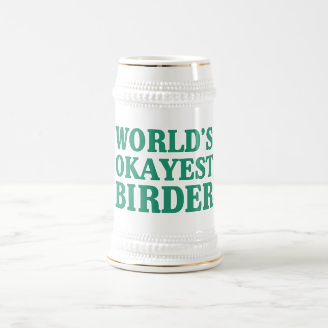 Das Okayest der Welt Vogelbeobachter Bierglas (Mittel)