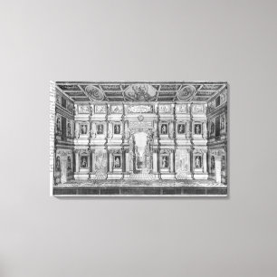 Das olympische Theater in Vicenza Leinwanddruck