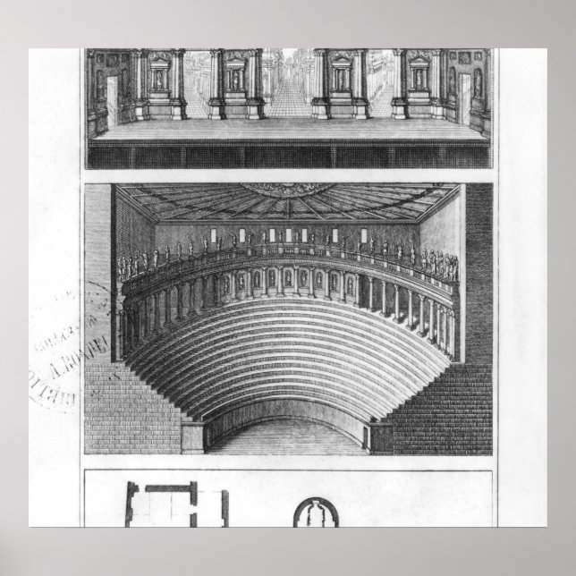Das olympische Theater in Vicenza Poster (Vorne)