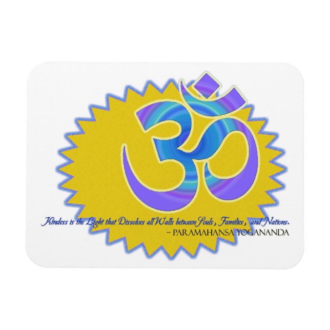 Das Om Om Symbol Paramahansa Yogananda Zitat Magnet (Horizontal)