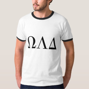 Das Omega-Lambda-Deltawecker-T-Shirt der Männer T-Shirt