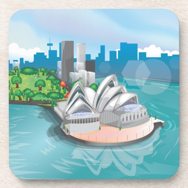 Das Opernhaus von Sydney Untersetzer (Vorderseite)