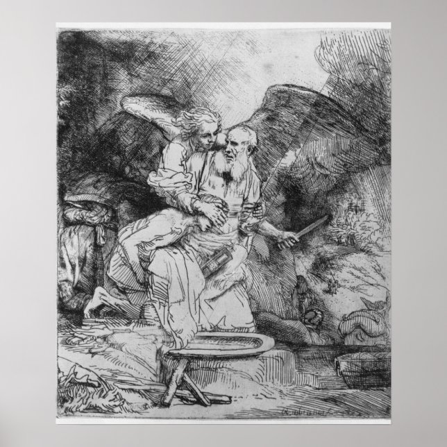Das Opfer Abrahams, 1645 Poster (Vorne)