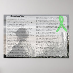 Das Opfer des Krieges, Gedicht eines Lyme-Patiente Poster