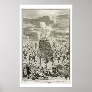 Das Opfer von Quitchi-Manitou oder der Großen Teic Poster