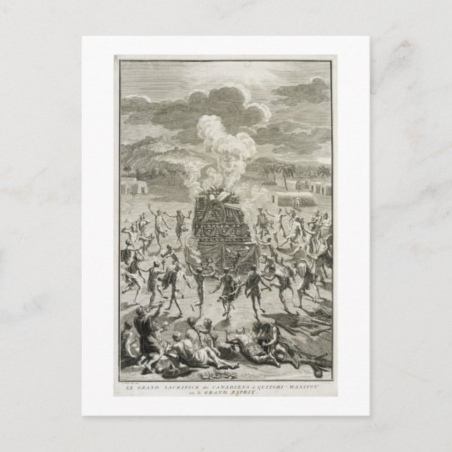 Das Opfer von Quitchi-Manitou oder der Großen Teic Postkarte (Vorderseite)