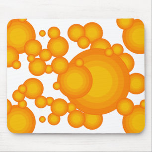 Das Orange 70er-Jahre-Styling Mousepad