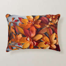 Das orange Blumenmuster-Design