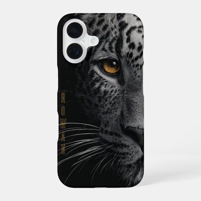 Das orangefarbene Auge der Big Cat - individuell a iPhone 16 Hülle (Rückseite)