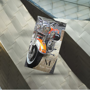 Das orangefarbene Motorrad Visitenkarte