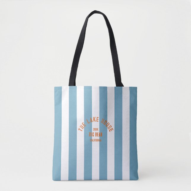 Das Orangefarbene Wappen Blue Nautical Strip (Vorderseite)