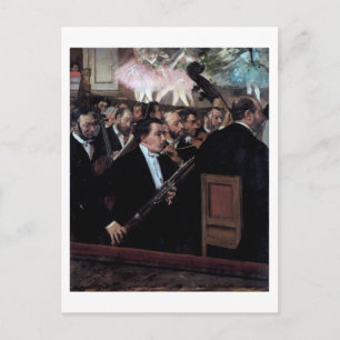 Das Orchester an der Oper, Edgar Degas Postkarte