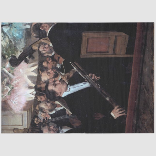 Das Orchester an der Oper, Edgar Degas Seidenpapier (Vorderseite)