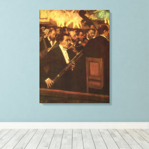 Das Orchester der Oper von Edgar Degas, Vintage Ar Leinwanddruck